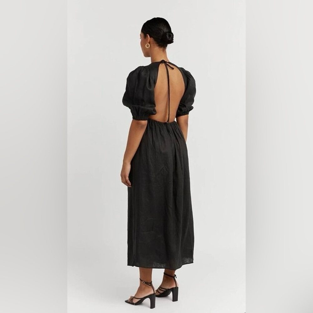 DISSH Claudia Backless Linen Dress size US 10